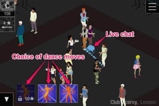 Mixr App dancing in virtual club